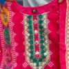 Pure Chinon Bandhani Kurti Palazzo Dupatta Set - Image 7