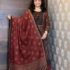 Pure Cotton 60-60 A-Line Kurta Palazzo Set with Malmal Dupatta - Image 4