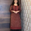 Pure Cotton 60-60 A-Line Kurta Palazzo Set with Malmal Dupatta - Image 9