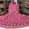 Pure Cotton 60/60 Angrakha Anarkali Kurta Set with Palazzo & Dupatta | Sequin Adda Work Floral 3-Piece Suit (M–XXL) - Image 4