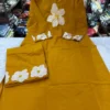Pure Cotton 60/60 Floral Embroidered Kurta Pant Set for Women | 2-Piece Ethnic Co-ord Set - Image 7