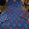 Pure Cotton 6060 Ikat Print Kurti Pant Set with Dupatta | Hand Mirror Work Festive Ethnic Suit 3-Piece - Image 12