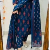 Pure Cotton 6060 Ikat Print Kurti Pant Set with Dupatta | Hand Mirror Work Festive Ethnic Suit 3-Piece - Image 16