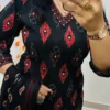 Pure Cotton 6060 Ikat Print Kurti Pant Set with Dupatta | Hand Mirror Work Festive Ethnic Suit 3-Piece - Image 21