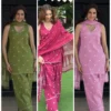 Pure Cotton 6060 Sleeveless Short Kurti Pant Set with Malmal Dupatta | Bandhani Print Lace Work Festive 3-Piece Suit