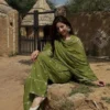 Pure Cotton 6060 Sleeveless Short Kurti Pant Set with Malmal Dupatta | Bandhani Print Lace Work Festive 3-Piece Suit - Image 15