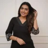 Pure Cotton 6060 V-Neck Kurti Pant Set with Embroidery Work | Elegant Office & Daily Wear 2-Piece Suit - Image 21