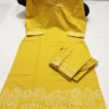Pure Cotton 6060 V-Neck Kurti Pant Set with Embroidery Work | Elegant Office & Daily Wear 2-Piece Suit - Image 22