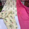 Pure Cotton 60s Jaipuri Floral Print Short Kurti with Farshi Salwar & Dupatta Set – 3-Piece Ethnic Suit with Pocket & Back Dori Detailing - Image 11