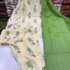 Pure Cotton 60s Jaipuri Floral Print Short Kurti with Farshi Salwar & Dupatta Set – 3-Piece Ethnic Suit with Pocket & Back Dori Detailing - Image 3