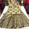 Pure Cotton 60x60 Gopi Dress Set | Floral Block Print Short Kurti with Heavy Flared Skirt & Mal Dupatta (M–XXL) - Image 7