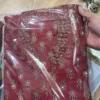 Pure Cotton Ajrakh Print Anarkali Kurti Pant Set with Sequin Yoke Work & Tasseled Dupatta (3-Piece Suit) - Image 6