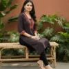 Pure Cotton Ajrakh Print Straight Kurti - Image 16
