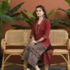 Pure Cotton Ajrakh Print Straight Kurti - Image 8