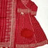 Pure Cotton Angrakha Anarkali Kurti Pant Set with Original Mirror Work & Printed Dupatta (3-Piece Festive Suit) - Image 4