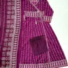 Pure Cotton Angrakha Anarkali Kurti Pant Set with Original Mirror Work & Printed Dupatta (3-Piece Festive Suit) - Image 5