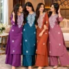 Pure Cotton Chikankari Embroidered Kurti with Palazzo Pant Set (Sizes XL to 5XL) | 2-Piece Kurta Set with Inner - Image 15
