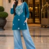 Pure Cotton Chikankari Short Kurti Top with Pockets | Hand Embroidered Daily Wear Tunic Kurta (Sizes M to 6XL) - Image 2