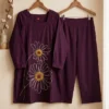Pure Cotton Embroidered Kurti Pant Co Ord Set - Image 9