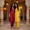 Pure Cotton Embroidered Kurti Pant Co-Ord Set with Lace Work - Image 6