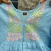 Pure Cotton Embroidered Short Peplum Kurti with Palazzo Set | Women Floral Neck Work Tunic & Flared Plazo Co-Ord Set (M to XXL) - Image 7