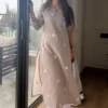 Pure Cotton Floral Aari Work Straight Kurti with Cotton Flex Palazzo Set | Elegant Daily & Office Wear 2-Piece Suit - Image 11