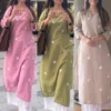 Pure Cotton Floral Aari Work Straight Kurti with Cotton Flex Palazzo Set | Elegant Daily & Office Wear 2-Piece Suit - Image 2
