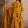 Pure Cotton Floral Printed Gopi Dress Set | Short Kurti, Flared Skirt & Dupatta 3-Piece Ethnic Set - Image 9