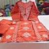 Pure Cotton Heavy Thread Embroidery Kurti Pant Set with Dupatta – Festive Straight Suit Set - Image 16
