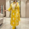 Pure Cotton Heavy Thread Embroidery Kurti Pant Set with Dupatta – Festive Straight Suit Set - Image 8
