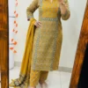 Pure Cotton Jaipuri Hand Block Print Kurti Pant Set with Cotton Dupatta | Hand Mirror Work Festive 3-Piece Suit