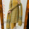 Pure Cotton Jaipuri Hand Block Print Kurti Pant Set with Cotton Dupatta | Hand Mirror Work Festive 3-Piece Suit - Image 15