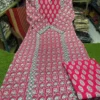 Pure Cotton Jaipuri Hand Block Print Kurti Pant Set with Cotton Dupatta | Hand Mirror Work Festive 3-Piece Suit - Image 7