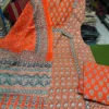 Pure Cotton Jaipuri Hand Block Print Kurti Pant Set with Cotton Dupatta | Hand Mirror Work Festive 3-Piece Suit - Image 8