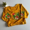 Pure Cotton Lycra Stretchable Slip-On Saree Blouse | Kalamkari Peacock & Tree of Life Print Round Neck Readymade Blouse with Elasticated Waistband - Image 13