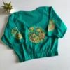 Pure Cotton Lycra Stretchable Slip-On Saree Blouse | Kalamkari Peacock & Tree of Life Print Round Neck Readymade Blouse with Elasticated Waistband - Image 14