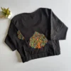 Pure Cotton Lycra Stretchable Slip-On Saree Blouse | Kalamkari Peacock & Tree of Life Print Round Neck Readymade Blouse with Elasticated Waistband - Image 2