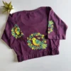 Pure Cotton Lycra Stretchable Slip-On Saree Blouse | Kalamkari Peacock & Tree of Life Print Round Neck Readymade Blouse with Elasticated Waistband - Image 4