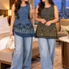 Pure Cotton Mirror Work Short Kurti | Bohemian Printed Tunic