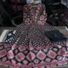 Pure Cotton Printed Flared Anarkali Kurta Pant Set with Dupatta | Sequin Katha Work Festive 3-Piece Suit - Image 6