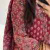 Pure Cotton Printed Flared Anarkali Kurta Pant Set with Dupatta | Sequin Katha Work Festive 3-Piece Suit - Image 9