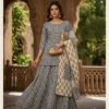 Pure Cotton Printed Gopi Style Kurti Skirt Set With Dupatta - Image 7