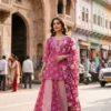 Pure Cotton Printed Gopi Style Kurti Skirt Set With Dupatta - Image 8
