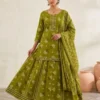 Pure Cotton Printed Gopi Style Kurti Skirt Set With Dupatta - Image 9