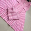 Pure Cotton Striped A-Line Kurti Pant Set | Formal Office Wear Long Kurta with Palazzo Trousers (M–3XL) - Image 7