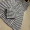 Pure Cotton Striped A-Line Kurti Pant Set | Formal Office Wear Long Kurta with Palazzo Trousers (M–3XL) - Image 9