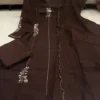 Pure Hand Work A-Line Anarkali Kurti 3-Piece Set with Scallop Border Dupatta | Festive Cotton Lined Pant & Suit Set - Image 6