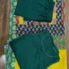 Pure Handloom Cotton A-Line Halter Neck Kurti Palazzo Set with Mulmul Dupatta | Sleeveless 3-Piece Ethnic Suit with Pockets - Image 5