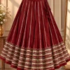 Pure Heavy 52 Pick Rayon Cotton Chaniya Choli with 6 Meter Flare & Gota Patti Lace Border