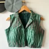 Pure Ikkat Handloom Cotton Collar Blouse – Padded Front-Open Readymade Blouse for Office Wear (Size 34-42 Alterable) - Image 19